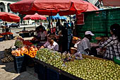 Yangon Myanmar. street sellers on Strand Rd. 